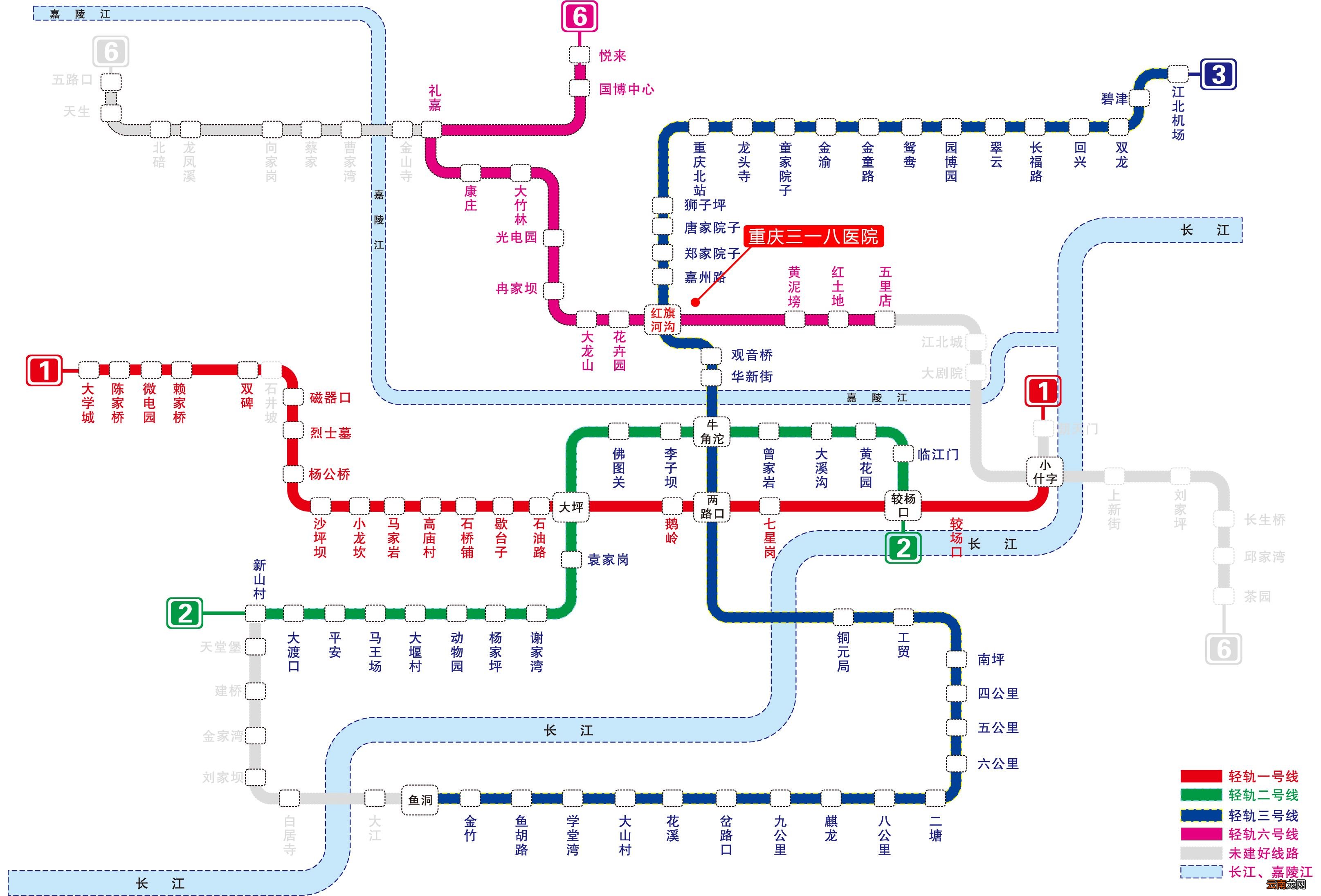 重庆地铁线路图全新解读，城市脉络一览无遗