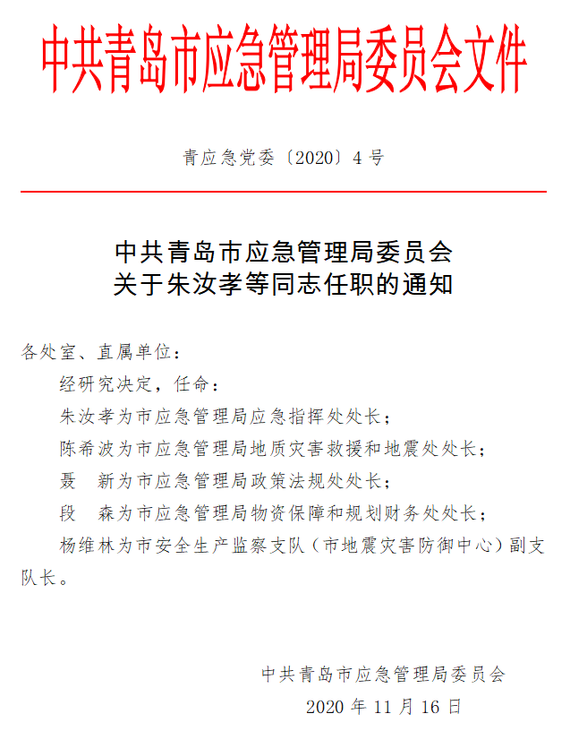 宝丰县应急管理局人事任命，强化应急管理体系建设领导力